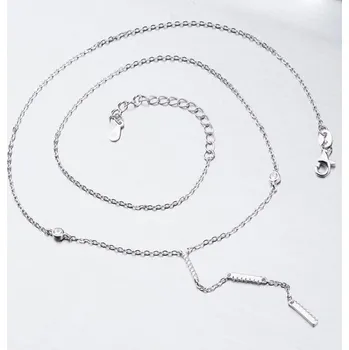 Náhrdelník Dámský náhrdelník stříbro 925 zirkon SST-15988 délka 45 cm