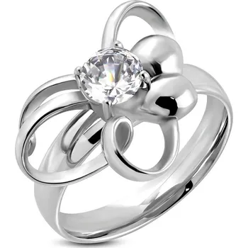 Prsten Dámský prsten ocel zirkon GRCZ184 velikost 49