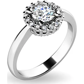 Prsten Dámský prsten bílé zlato 585/1000 přírodní diamant 0.560 ct G/SI brilianty 10924-B-DIA velikost 58