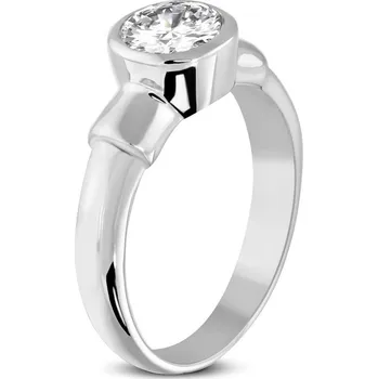 Prsten Dámský prsten ocel zirkon GZRC074 velikost 51