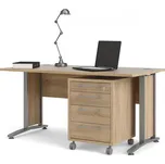 Psací stůl OFFICE 80400/35, Dub sonoma/Silver grey