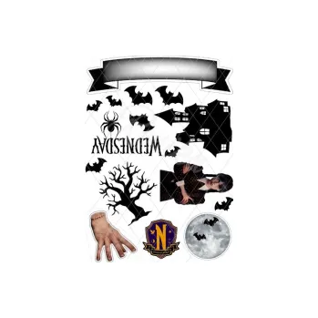 Jedlá dekorace na dort WEDNESDAY A4, VARIANTA Jedlý papír 1731