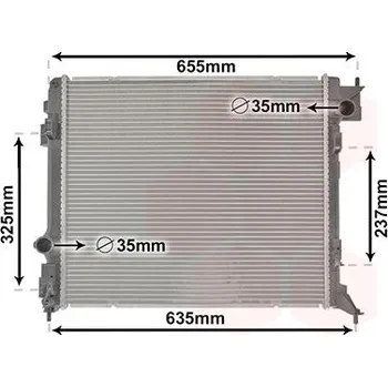 Motor automobilu Chladič, chlazení motoru VAN WEZEL 33002444