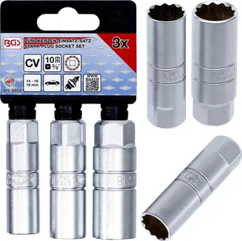 Autoelektrika BGS Klíče na demontáž svíček14+16+18mm,tenkostěnné hlavice BGS-Germany