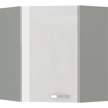 Kuchyňská skříňka Kuchyňská horní skříňka BOLZANO 58x58-GN-72-1F, Bílý lesk/Šedá