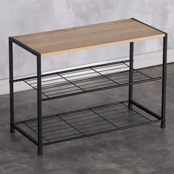 Botník Autronic GD-413 OAK dub sonoma/černý kov