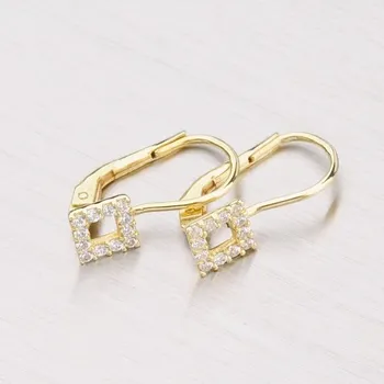 Náušnice Dámské náušnice žluté zlato 585 zirkon 353P-120191