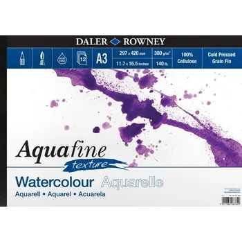 Blok akvarelový 300g Aquafine texture Daler-Rowney - 12 listů A3