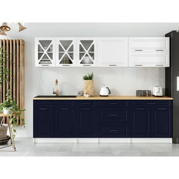 Kuchyňská linka Kuchyňská linka Tyra 260/260 bílá/tm.modrá