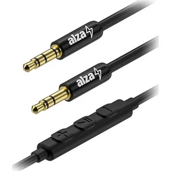 Datový kabel AlzaPower Alucore Audio 3.5mm Jack 4P-TRRS (M) to 3.5mm Jack (M) 0.5m černý