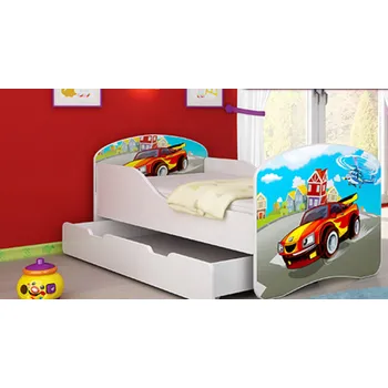 Dětská postel Dětská postel - Závodní auto 140x70 cm + šuplík