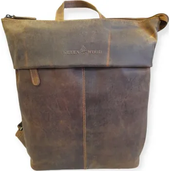 Městský batoh Green Wood unisex kožený batoh Citte - koňakový 20222 camel ines