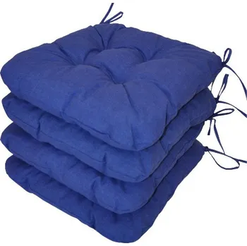 Sedák UNI barva tmavě modrý melír - set 4 kusy