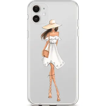 Pouzdro na mobilní telefon Kryt iPhone 12 silikon Lady 5 (obal neboli pouzdro na iPhone 12)