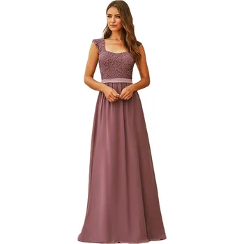 Dámské šaty Ever Pretty večerní a společenské šaty EP7704-9 fialová L / XL / 2XL / 3XL (skladem: 3XL)