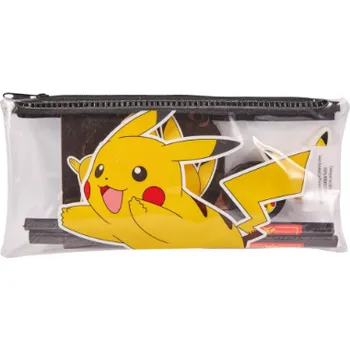 Penál Pokémon Průhledný penál Pokemon s vybavením