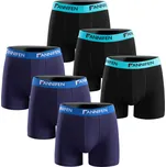 FANNIFEN Dárková sada 2 : Pánské bavlněné boxerky FAN-55450 6ks v balení Barva: Světlemodrá, Velikost: L