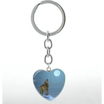 Klíčenka vlk (srdce) 10 (Přívěšek na klíče vlk)