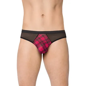 Pánské tanga Pánská tanga 4524 - SOFTLINE COLLECTION černo-růžová M/L