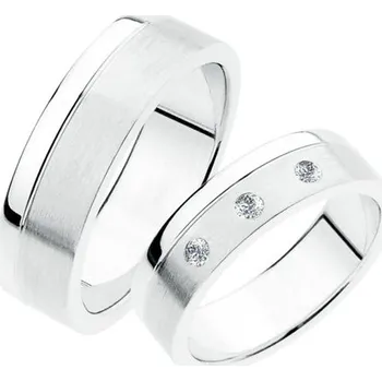 Prsten Snubní prsteny stříbro 925 zirkon 0.090 ct SP-235-Ag