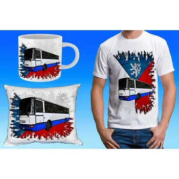 Pánské tričko dárkový set Karosa 152 (dárkový set s autobusem)
