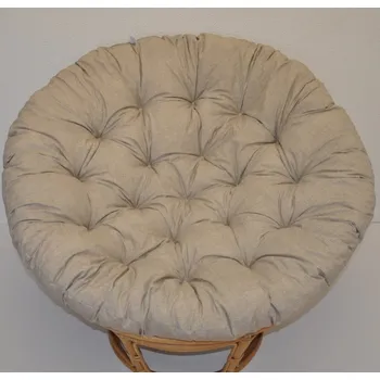 Polstr deluxe na křeslo papasan 100 cm - látka tmavě béžový melír