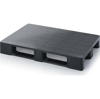 paleta Palety pro čisté prostory z regenerátu bez bezpečnostního okraje 120 x 80 x 15,5 cm - Dopravní černá - materiál: HD-PE-R - RD 1208 OS
