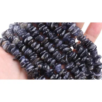 Dětské navlékací korálky Iolit 5-10 mm (návlek 37 cm)