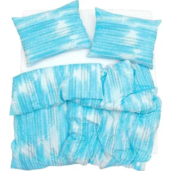 Povlečení SCANquilt povlečení KLASIK binary světle modrá 140 x 200/70 x 90 cm