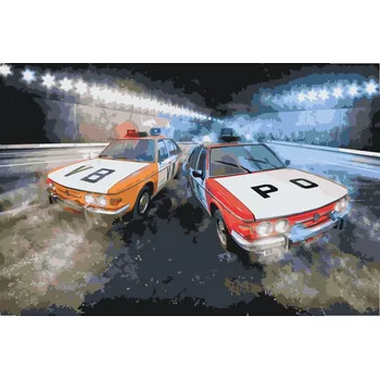 Malování podle čísel - Tatra 613 Velikost: 40x60cm, Rámování: Pouze srolované plátno