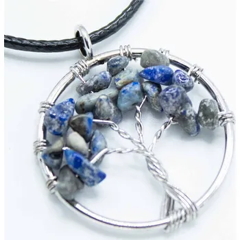 Souprava šperků AWM, Ltd, S3 8AL Přívěšek Strom života z drahého kamene Sodalit