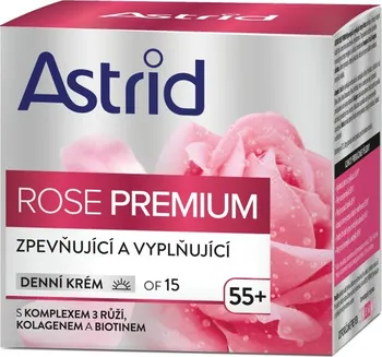 Pleťový krém Astrid Rose Premium 55+ zpevňující a vyplňující denní krém SPF15 50 ml