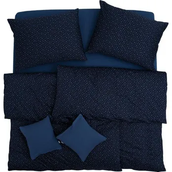 Povlečení SCANquilt povlečení ART JERSEY universe tmavě modrá 140 x 200/70 x 90 cm