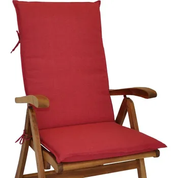 Polstr na teakové zahradní křeslo UNI vysoké - látka vínový melír