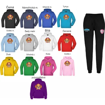 Tepláková souprava Skye Tlapková Patrola Barva: Bílá, Velikost: XXL