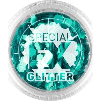 Karnevalový doplněk Make up - tyrkysové glitry