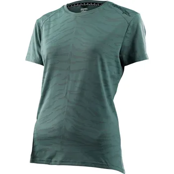Cyklistické oblečení Dámský cyklistický dres Troy Lee Designs Lilium Tiger Jacquard - Steel Green Velikost: M