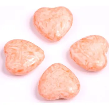 Dětské navlékací korálky Korálky srdíčka č.4284 (15x16mm)