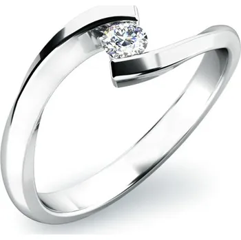 Prsten Zásnubní prsten bílé zlato 585/1000 přírodní diamant 0.055 ct G/SI ZP-10818D velikost 60