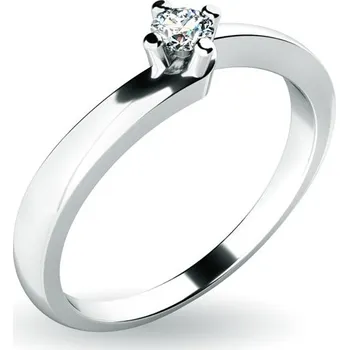 Prsten Dámský prsten bílé zlato 585/1000 přírodní diamant 0.100 ct G/SI 10941D velikost 51