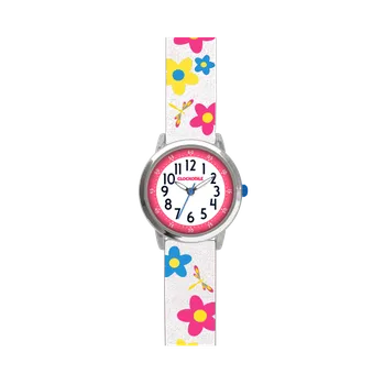 Hodinky Květované bílé dívčí hodinky CLOCKODILE FLOWERS se třpytkami CWG5025 ( )