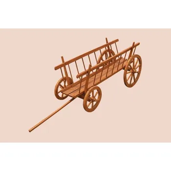 Dřevěný vozík okrasný