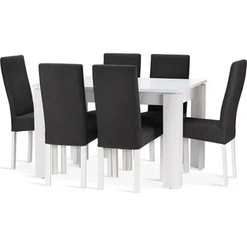 Jídelní stůl Jídelní set Neon 6 bílá/modrá