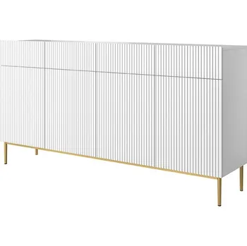 Ložnicová sestava Komoda Nicole 200, bílý mat / zlatá