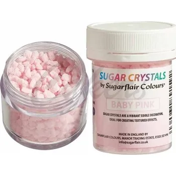 Potravinářské barvivo Sugarflair Sugar Crystals Baby Pink 40 g