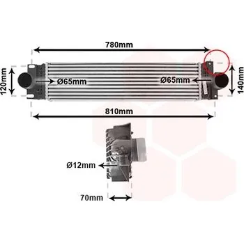 Motor automobilu Chladič turba VAN WEZEL 18014714