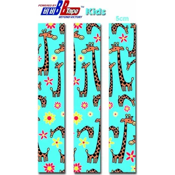 Tejpovací páska Kineziologický tejp BB Tape s designem žiraf - 5cmx5m modrá