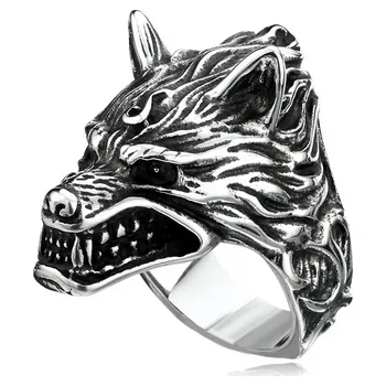 Prsten Prstýnek vlk (ocel) 2 (Ocelový prsten vlk)