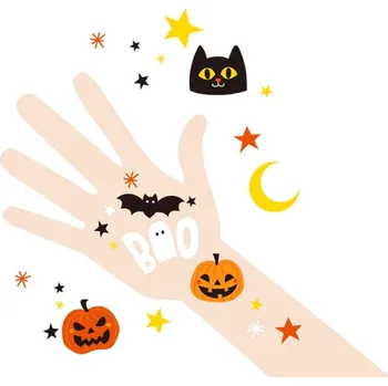Karnevalový kostým Halloweenská tetování - 5 archů, 12 x 7,5 cm