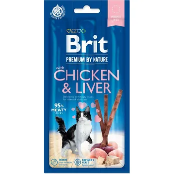 Krmivo pro kočku BRIT Premium by Nature Cat Sticks with Chicken & Liver 3ks
